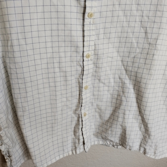 Madewell Windowpane Ruffle-Side button down Shirt sz S - Picture 7 of 7